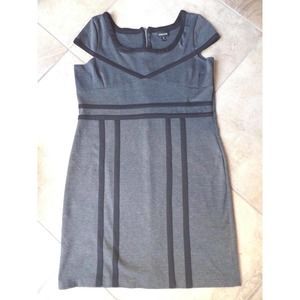 VOIR VOIR Short Sleeve Ponte Sheath DRESS